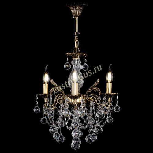 Люстра бронзовая Алфея №3/1 Шар Гусь Хрустальный