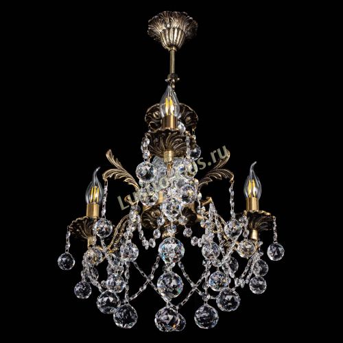 Люстра бронзовая Алфея №3/1 Шар Гусь Хрустальный