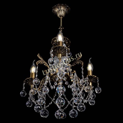 Люстра бронзовая Алфея №3/1 Шар Гусь Хрустальный