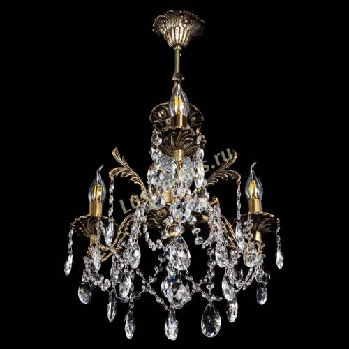 Люстра бронзовая Алфея №3/1 Журавлик Гусь Хрустальный