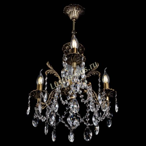 Люстра бронзовая Алфея №3/1 Журавлик Гусь Хрустальный