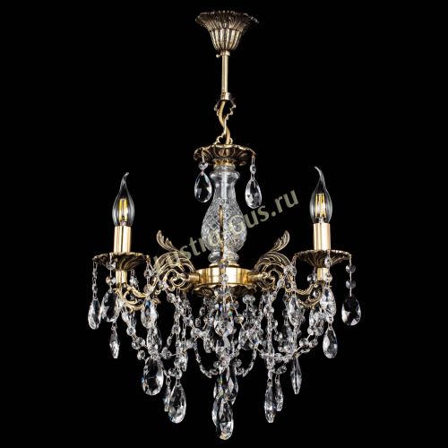 Люстра бронзовая Алфея №3/1 Журавлик Гусь Хрустальный