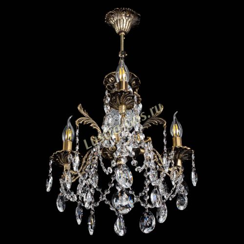 Люстра бронзовая Алфея №3/1 Звездочка Гусь Хрустальный