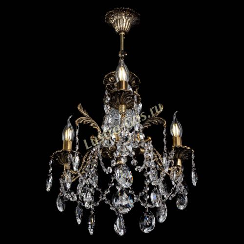 Люстра бронзовая Алфея №3/1 Звездочка Гусь Хрустальный