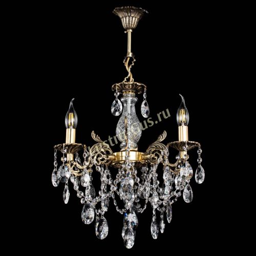 Люстра бронзовая Алфея №3/1 Звездочка Гусь Хрустальный