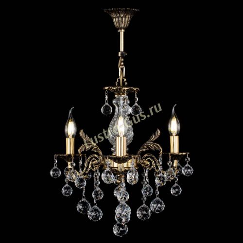 Люстра бронзовая Алфея №3/2 Шар Гусь Хрустальный