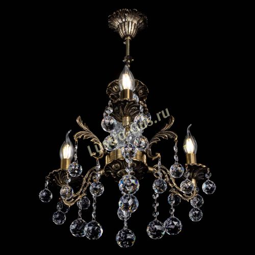 Люстра бронзовая Алфея №3/2 Шар Гусь Хрустальный