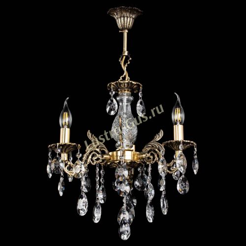 Люстра бронзовая Алфея №3/2 Звездочка Гусь Хрустальный