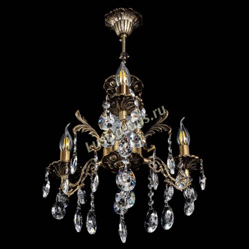 Люстра бронзовая Алфея №3/2 Звездочка Гусь Хрустальный