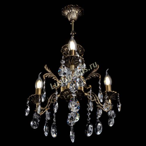 Люстра бронзовая Алфея №3/2 Звездочка Гусь Хрустальный