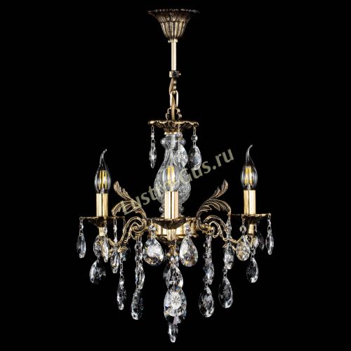 Люстра бронзовая Алфея №3/2 Звездочка Гусь Хрустальный