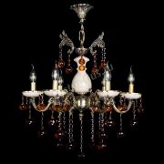 Люстра бронзовая Алфея №5 с камнем шар чайная