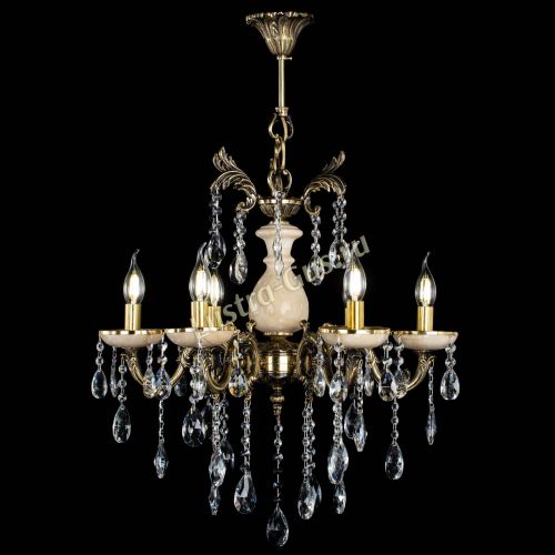 Люстра Алфея №6 с камнем журавлик Гусь Хрустальный