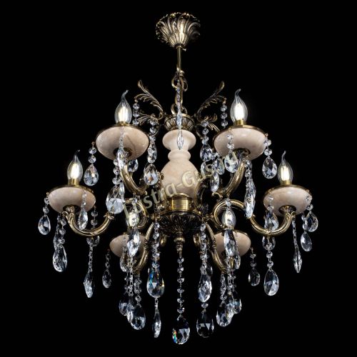 Люстра Алфея №6 с камнем журавлик Гусь Хрустальный