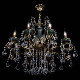 Люстра бронзовая Алфея Малахит №8 шар