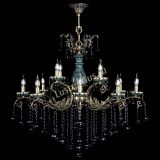 Люстра бронзовая Алфея Малахит №12 шар черная