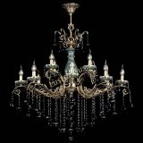 Люстра бронзовая Алфея Малахит №12 шар черная