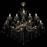 Люстра бронзовая Алфея Малахит №12 шар черная