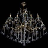 Люстра бронзовая Алфея Малахит №12 шар