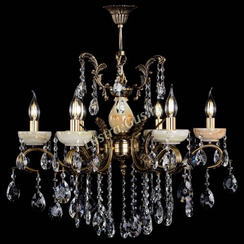 Люстра бронзовая Алфея Оникс №6/2 звездочка Гусь Хрустальный