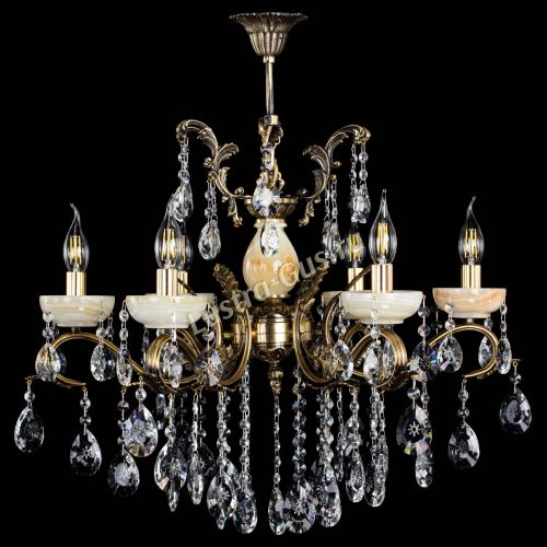 Люстра бронзовая Алфея Оникс №6/2 звездочка Гусь Хрустальный