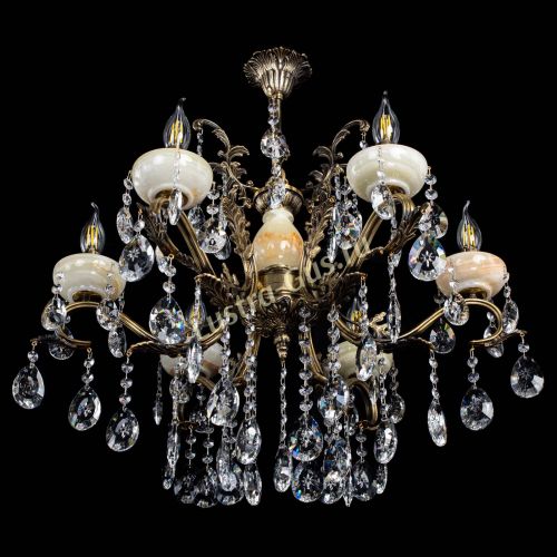 Люстра бронзовая Алфея Оникс №6/2 звездочка Гусь Хрустальный