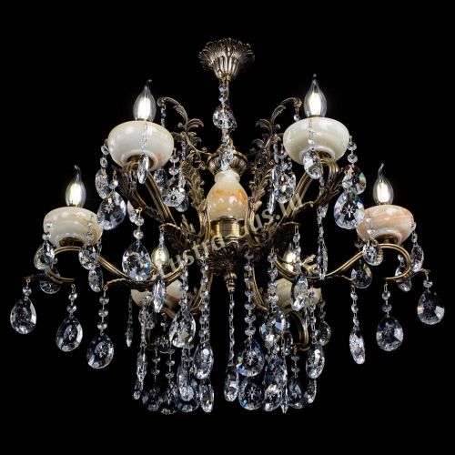 Люстра бронзовая Алфея Оникс №6/2 звездочка Гусь Хрустальный