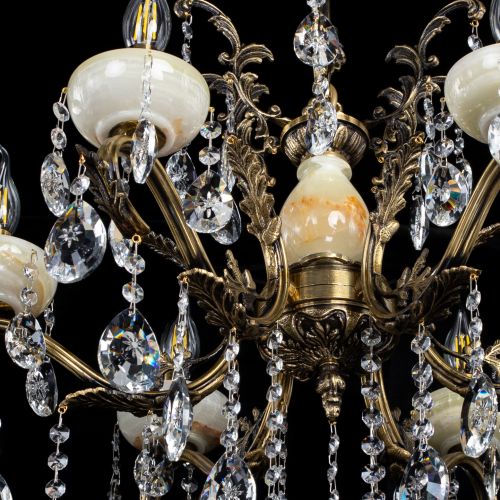 Люстра бронзовая Алфея Оникс №6/2 звездочка Гусь Хрустальный