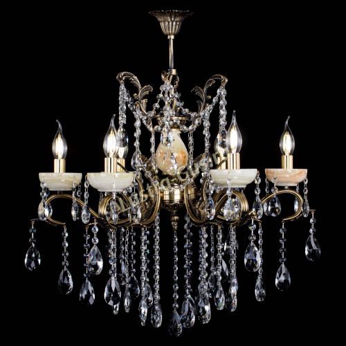 Люстра бронзовая Алфея Оникс №6 шар Гусь Хрустальный