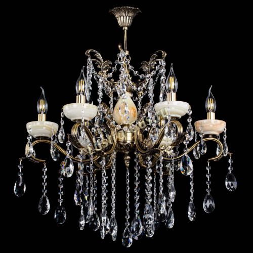 Люстра бронзовая Алфея Оникс №6 шар Гусь Хрустальный