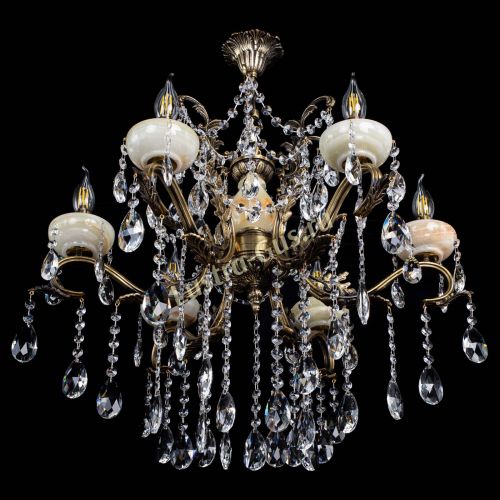 Люстра бронзовая Алфея Оникс №6 шар Гусь Хрустальный