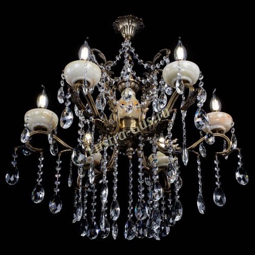 Люстра бронзовая Алфея Оникс №6 шар Гусь Хрустальный