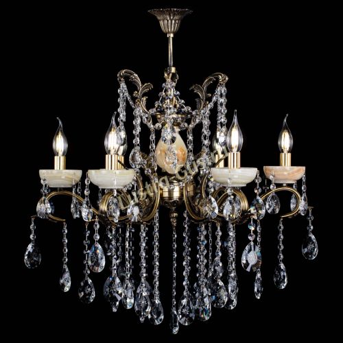 Люстра бронзовая Алфея Оникс №6 звездочка Гусь Хрустальный