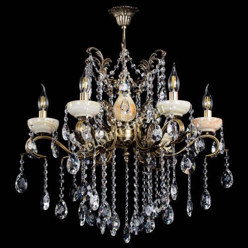 Люстра бронзовая Алфея Оникс №6 звездочка Гусь Хрустальный