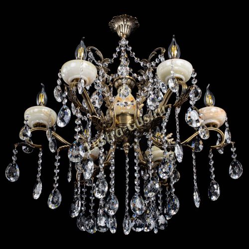 Люстра бронзовая Алфея Оникс №6 звездочка Гусь Хрустальный