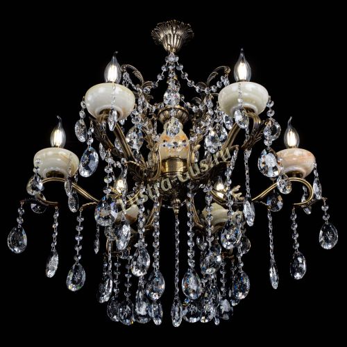 Люстра бронзовая Алфея Оникс №6 звездочка Гусь Хрустальный