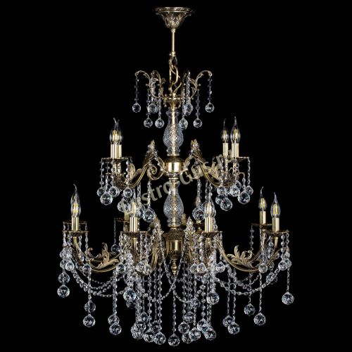 Люстра бронзовая Кассандра Алфея №12 шар Гусь Хрустальный