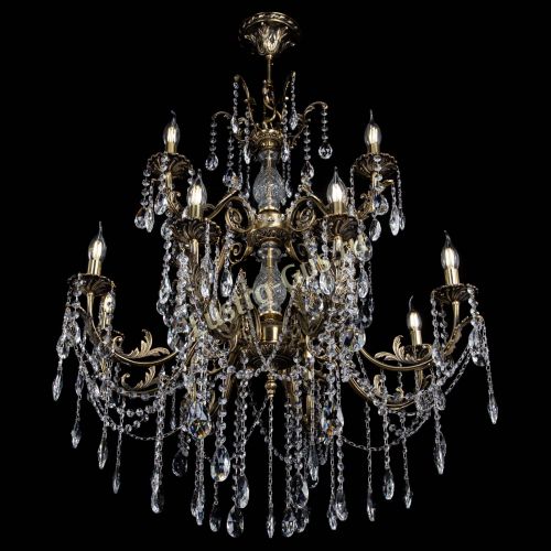 Люстра бронзовая Кассандра Алфея №12 журавлик Гусь Хрустальный