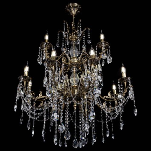 Люстра бронзовая Кассандра Алфея №12 звездочка Гусь Хрустальный