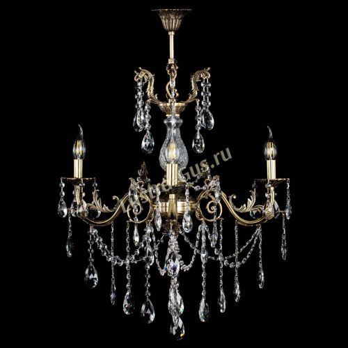 Люстра бронзовая Кассандра Алфея №3/1 журавлик Гусь Хрустальный