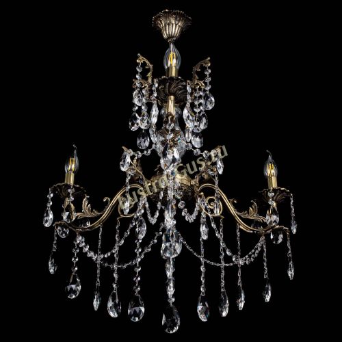 Люстра бронзовая Кассандра Алфея №3/1 журавлик Гусь Хрустальный