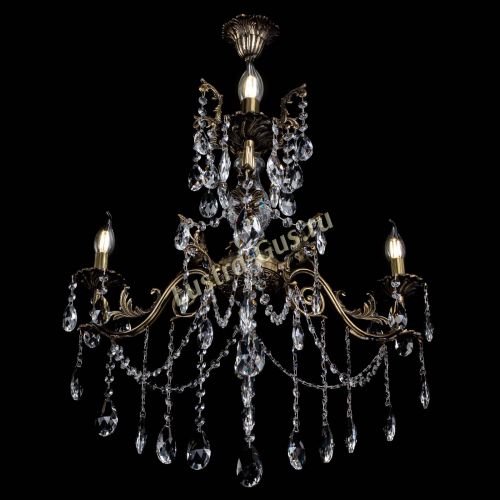 Люстра бронзовая Кассандра Алфея №3/1 журавлик Гусь Хрустальный