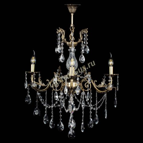 Люстра бронзовая Кассандра Алфея №3/1 звездочка Гусь Хрустальный