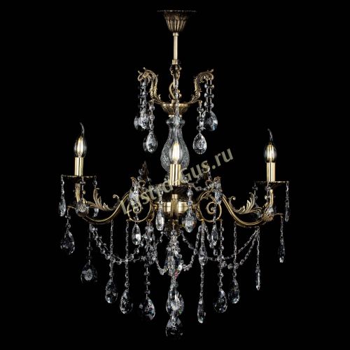 Люстра бронзовая Кассандра Алфея №3/1 звездочка Гусь Хрустальный