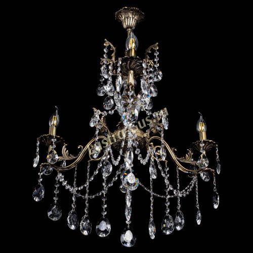 Люстра бронзовая Кассандра Алфея №3/1 звездочка Гусь Хрустальный