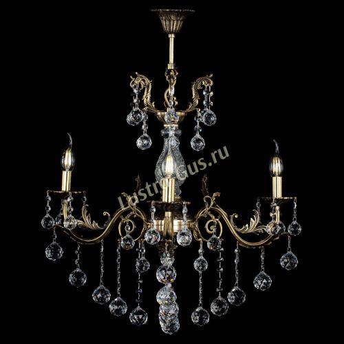 Люстра бронзовая Кассандра Алфея №3/2 шар Гусь Хрустальный