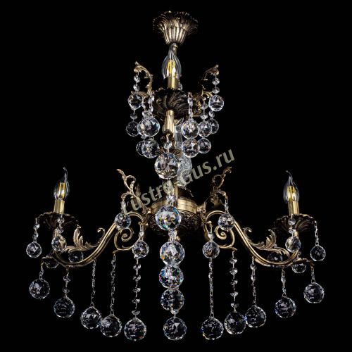 Люстра бронзовая Кассандра Алфея №3/2 шар Гусь Хрустальный