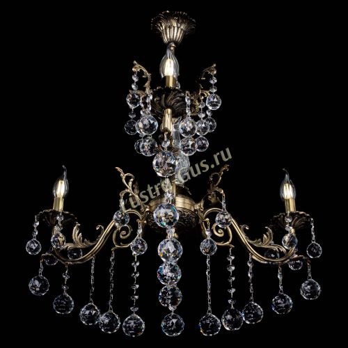 Люстра бронзовая Кассандра Алфея №3/2 шар Гусь Хрустальный