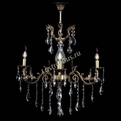 Люстра бронзовая Кассандра Алфея №3/2 журавлик Гусь Хрустальный