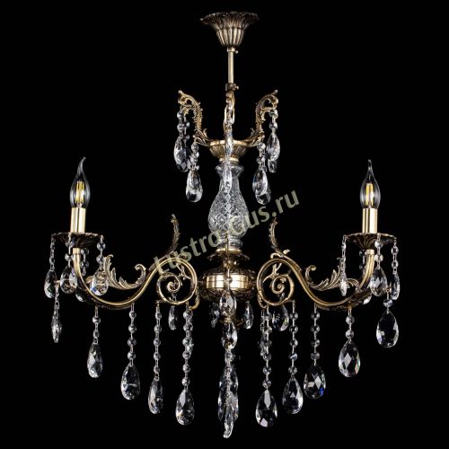 Люстра бронзовая Кассандра Алфея №3/2 журавлик Гусь Хрустальный